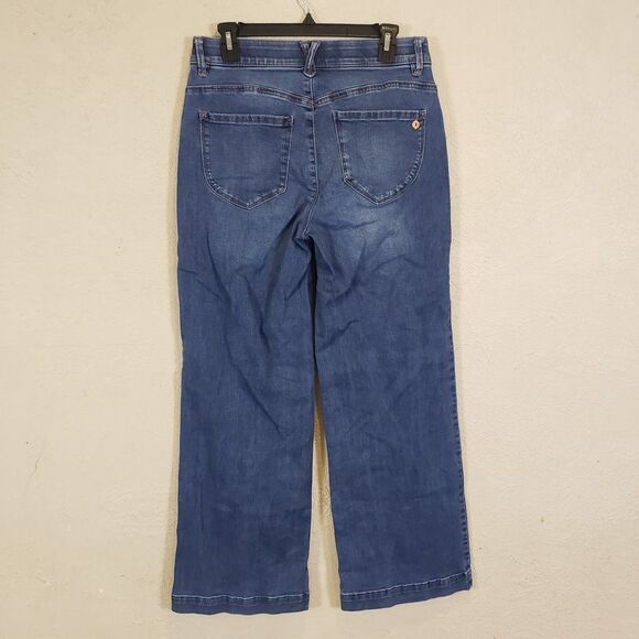 Democracy AbSolution Skyrise Wide Leg Jeans Blue Mid Rise Women’s Size 8 - Picture 6 of 11